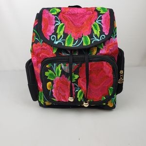 Embroidered floral Mexican Backpack NEW/ mochila‎ Mexicana bordada a mano nueva